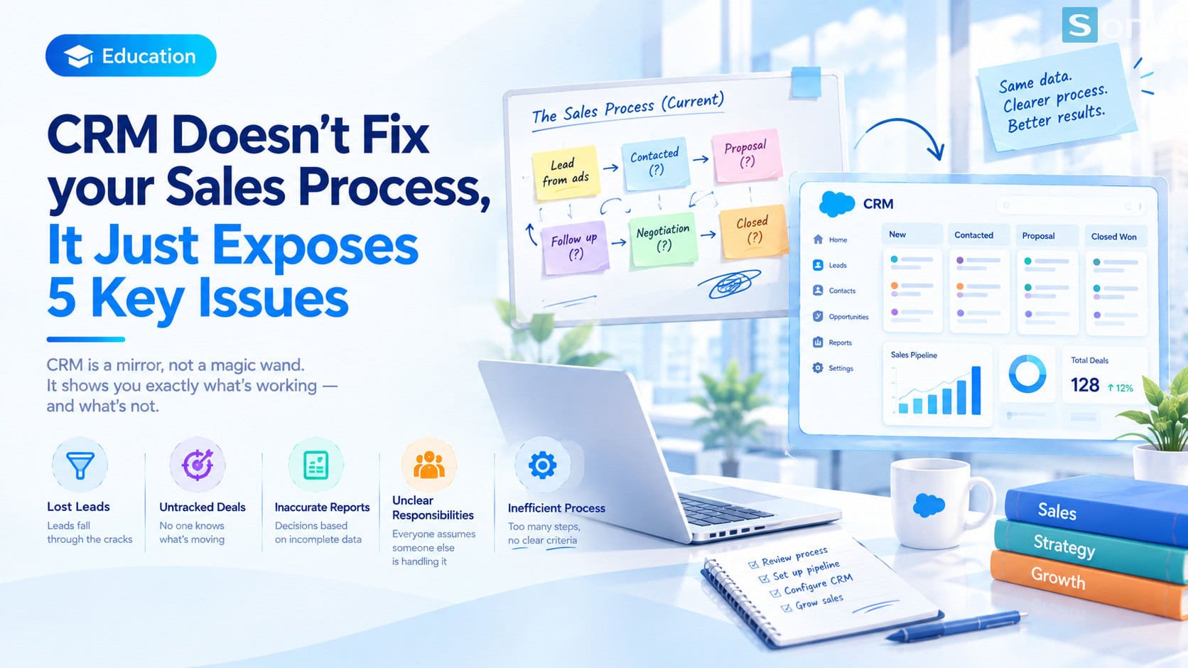 CRM không tự sửa một quy trình bán hàng tồi, nó chỉ làm lộ rõ vấn đề đang nằm ở đâu