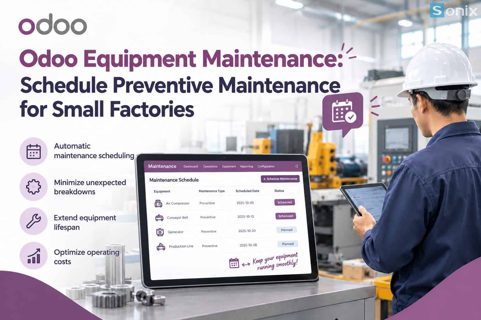 Odoo Equipment Maintenance Schedule Preventive Maintenance for Small Factories
