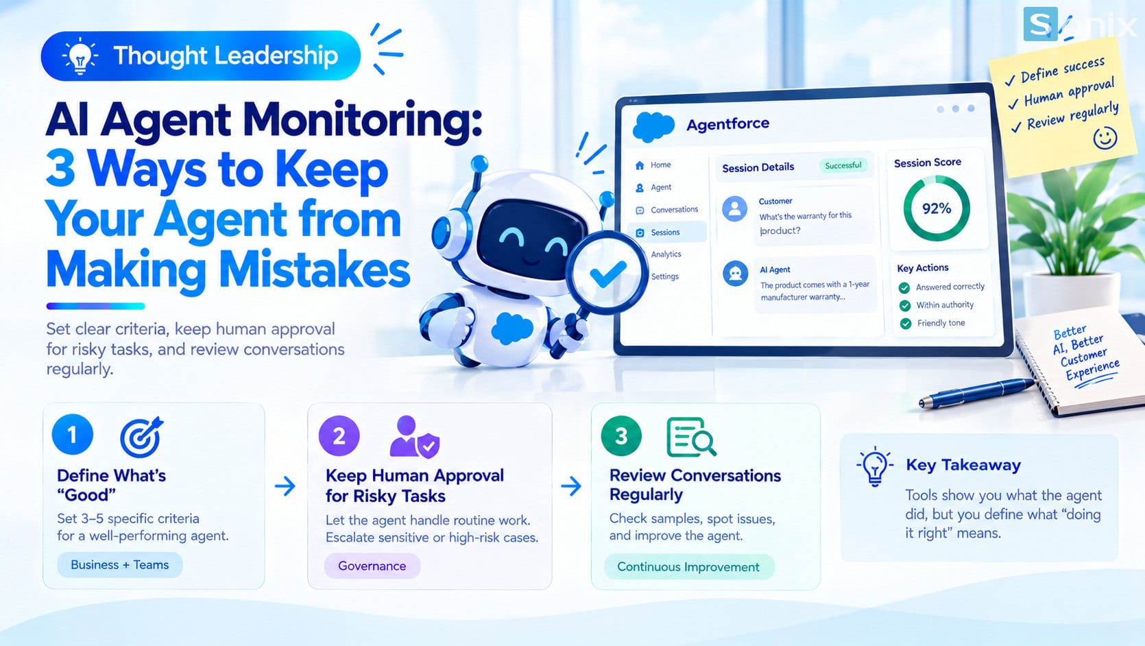 When AI agents do real work, the question shifts from "what can they do" to "who is checking".